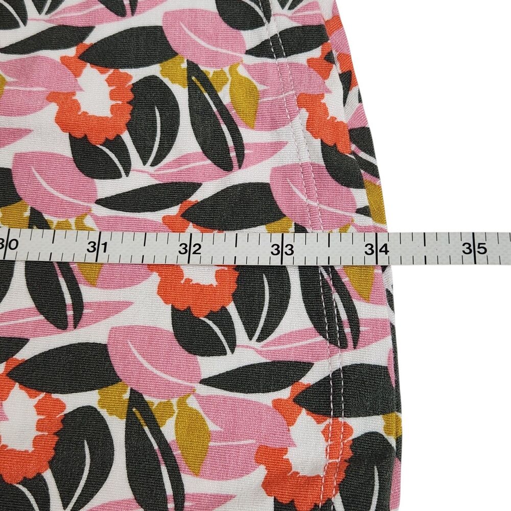 Boden Pink Pop Art Abstract Floral Flutter Sleeve Jersey Mini Dress 4P Coquette - Picture 14 of 14
